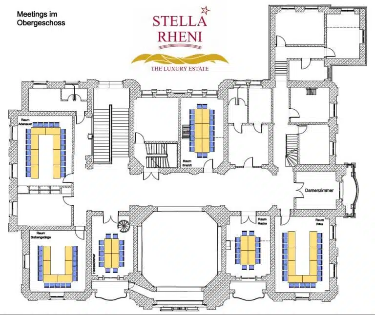 Stella Rheni Grundriss Meetings im Obergeschoss für Tagungen, Konferenzen und Veranstaltungen